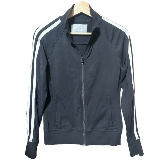 EUC - Athleta Circa Track Jacket - size Small - black - Picture 3 of 5